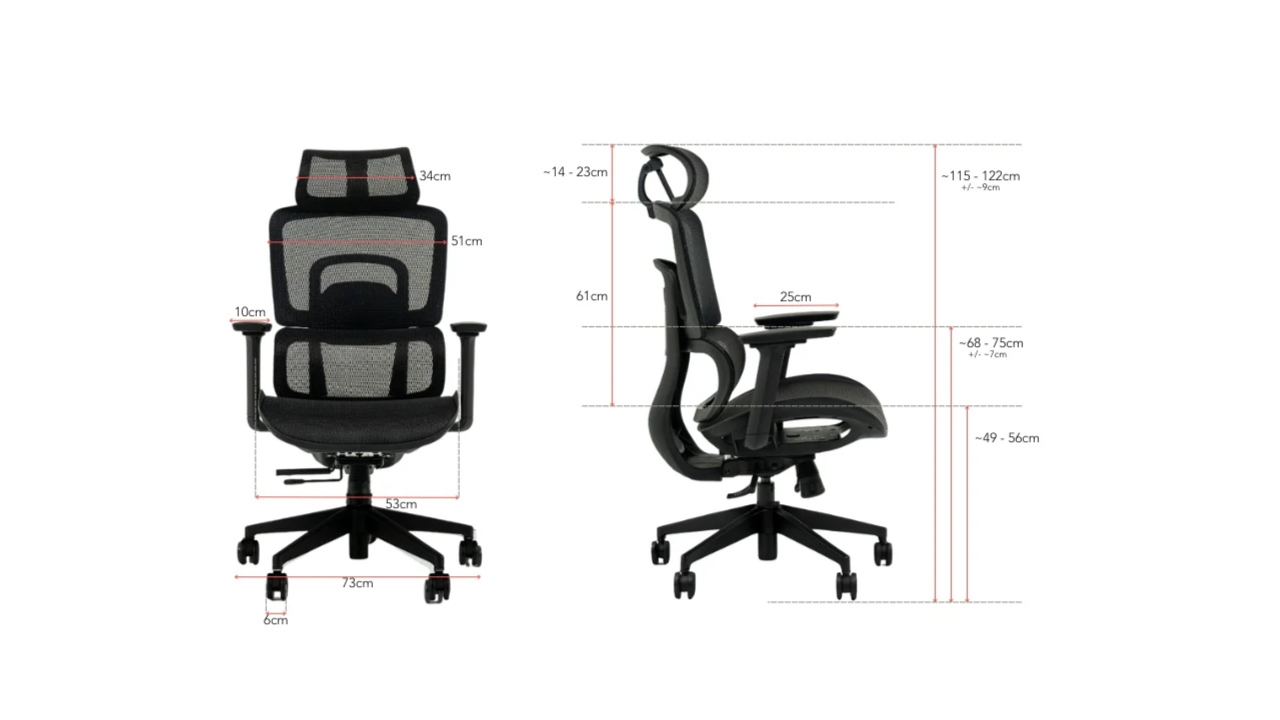 Ergoflow Chair Dimension