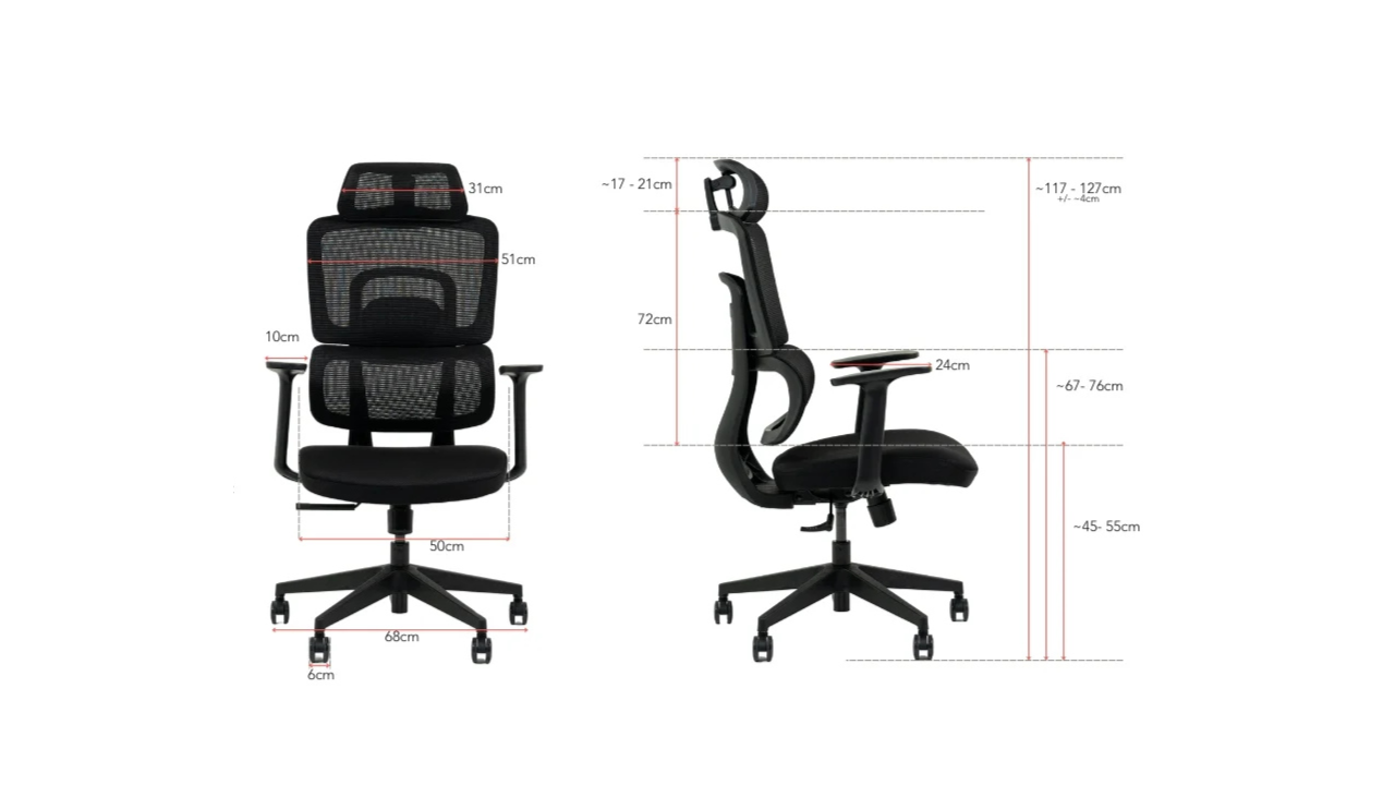 Ergoflow Chair Dimension