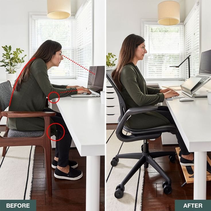 Ergonomic Desk & Chair